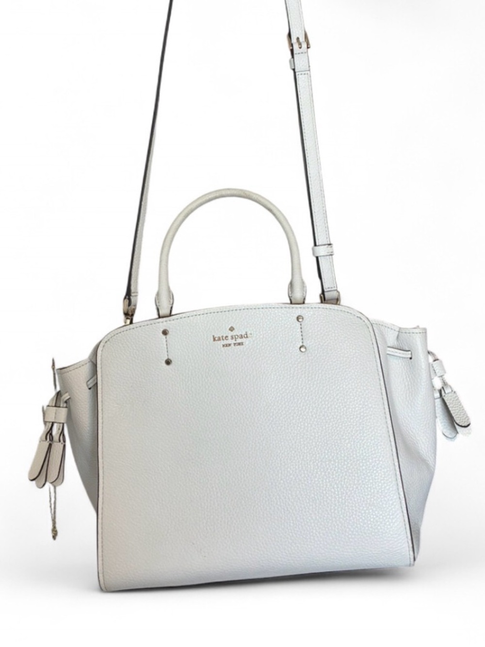 Kate Spade Satchel - Pebbled Leather Satchel in white
